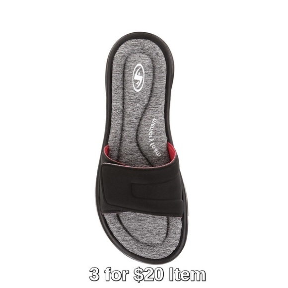 athletic works women's memory foam slide sandal